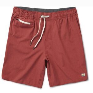 Vuori Men's Banks Shorts Red Hybrid Performance Outdoor Swim Gym Active